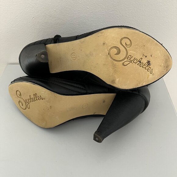 Seychelles Banjo Black Leather‎ Bootie Side Zip SZ 7.5 - Picture 5 of 5